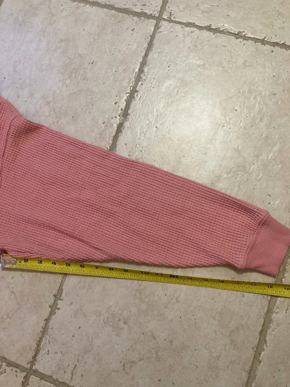 Aerie Pink Waffle Knit Sweatshirt Pullover Size Medium - Picture 8 of 8